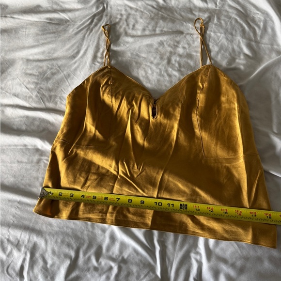 Vintage 90s Victoria’s Secret 100% Silk Camisole Top - Gold Mustard - Picture 4 of 12